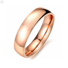 Frauen kostenlose Probe Edelstahl Metall Rose Gold fließende O-Ring Schmuck